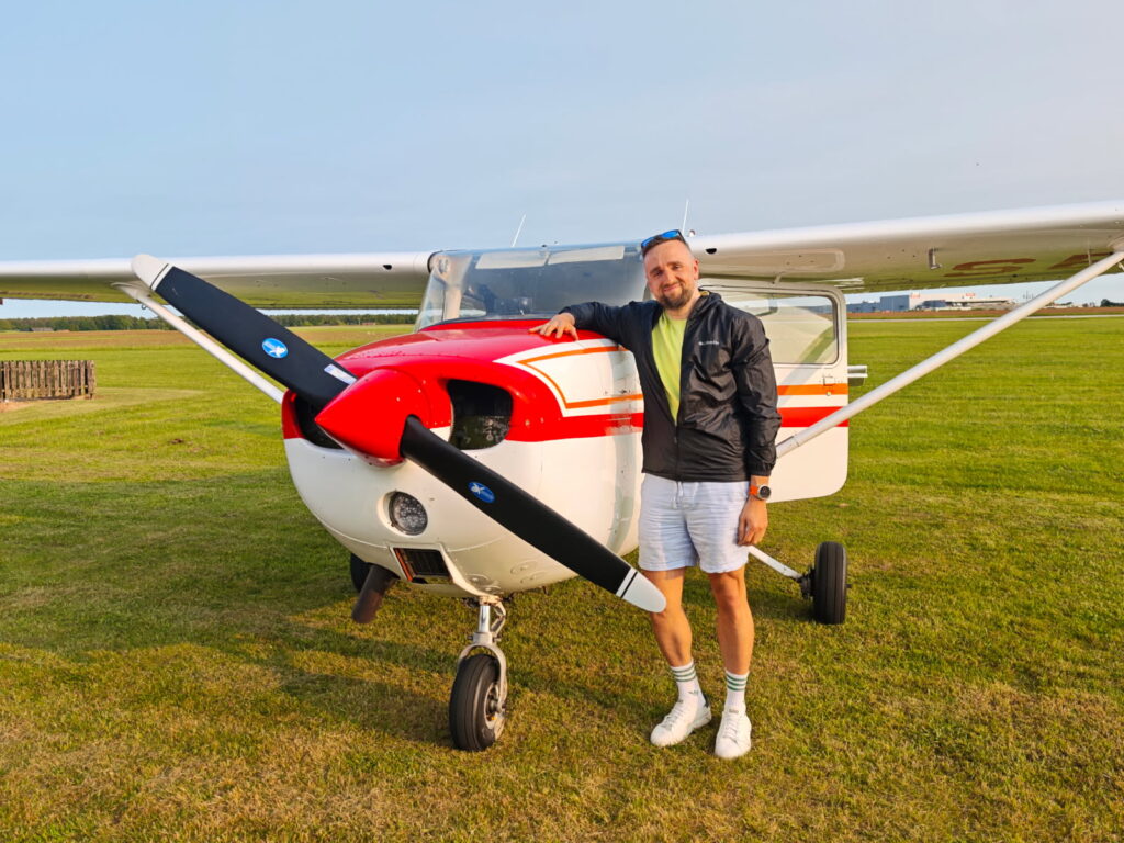 Grattis till Alexandru Pugna som flög godkänd EK flygning 2025-05-31. FI Amanda tog bilden